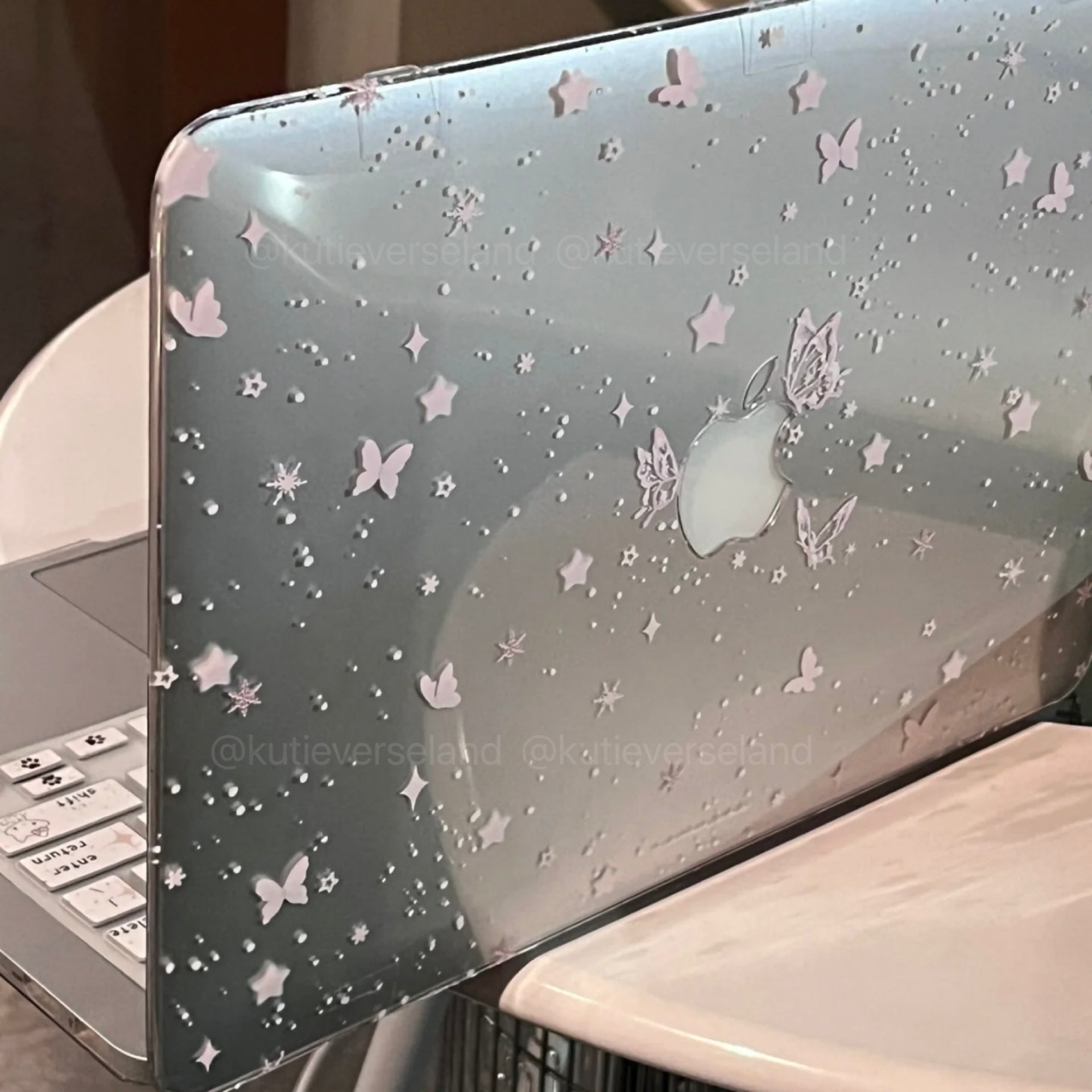 Coquette Cute Butterflies Stars Galaxy MacBook Clear Case – Kutieverseland Coquette Cute Butterflies Stars Galaxy MacBook Clear Case – Kutieverseland